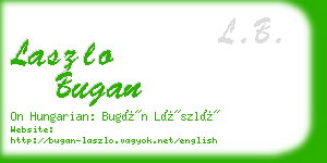 laszlo bugan business card